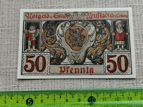 Германия-нотгельд  50    пфенингов  Coburg 1921 рождественский нотгельд Кобург