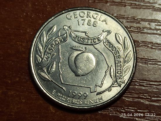 США 25 центов 1999 Джорджия квотер