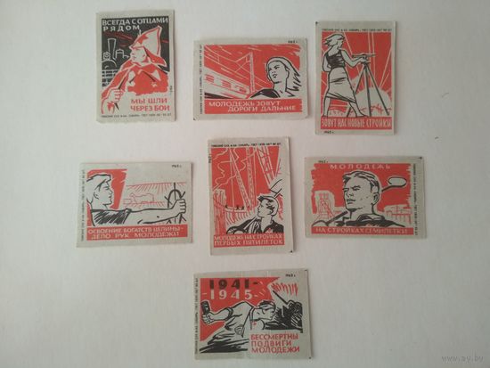 Спичечные этикетки ф.Сибирь. Молодёжь.1962 год