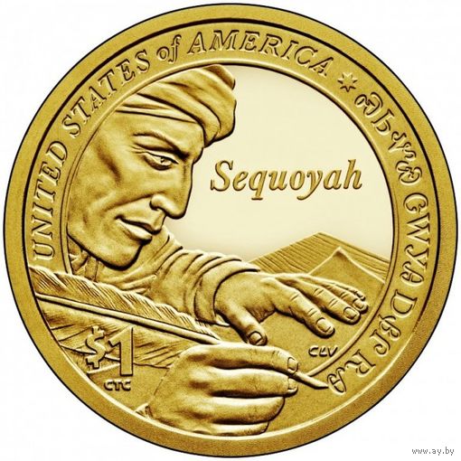 США 1 доллар, 2017 P Секвойя UNC