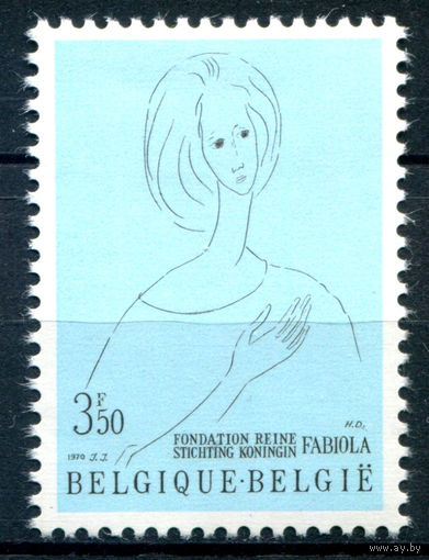 Бельгия - 1970г. - Королева Фабиола - 1 марка - полная серия, MLH [Mi 1605]. #2-Be-44-B-2