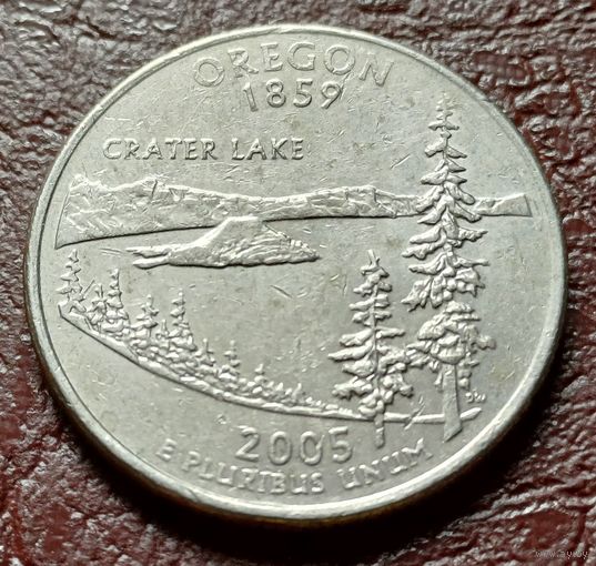 США 25 центов , 2005  D  Квотер штата Орегон    ( 1-6-8 )