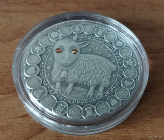 Серебро 0,925! Беларусь 20 рублей, 2009 Знаки зодиака - Козерог. Сертификат.