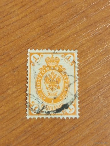 1889 Россия Мих 41х горизонтальное верже номерное гашения С. Петербурга герб (2-2)