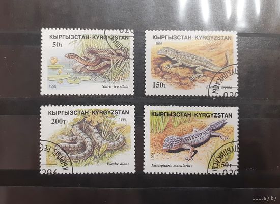 Кыргызстан. 1996 год. Фауна. Рептилии. Змеи, ящерицы (127)