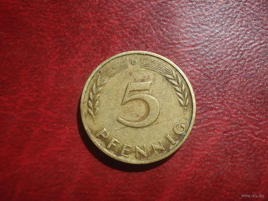 5 пфеннигов 1950 года D Германия