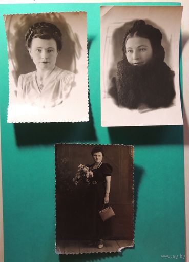 Фото "Женские портреты", 1950-е гг., 3 шт.