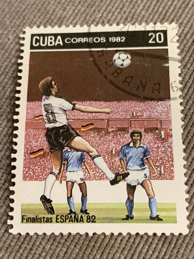 Куба 1982. Чемпионат мира по футболу Испания-82. Марка из серии