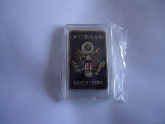 Слиток Полиция ВВС США цветной позолота