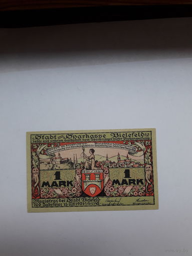 Германия Нотгельд Биллефельд 1 марка 1921