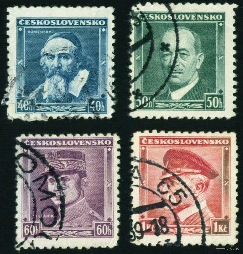 Известные личности Чехословакия 1936 год серия из 4-х марок