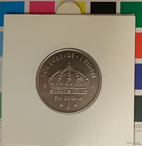 Швеция 1 крона  2004  в холдере