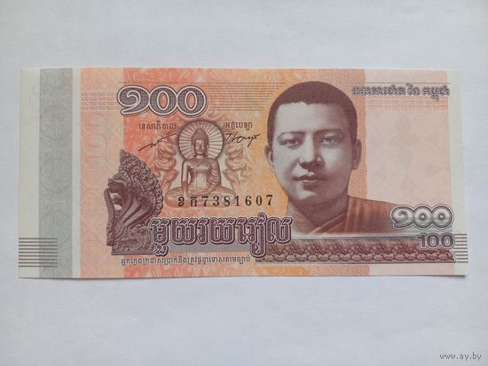 Камбоджа 100 риелей 2014 г.