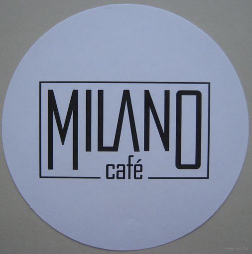 Подставка ресторана "Milano". / Минск/. Диаметр 90 мм. Бумага.