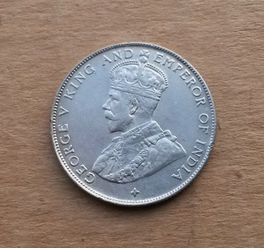 Стрейтс-Сетлментс, 50 центов 1920 г., серебро 0.500, Георг V (1910-1935)