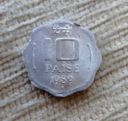 Werty71 Индия 10 пайс 1989 переходный год