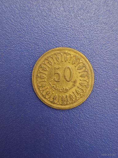 Тунис 50 миллимов 1960 года