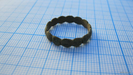 Перстень старинный. Бронза, литье.