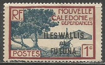 Уоллис и Футуна. Бухта. Надпечатка на Н.Каледонии. 1930г. Mi#43.