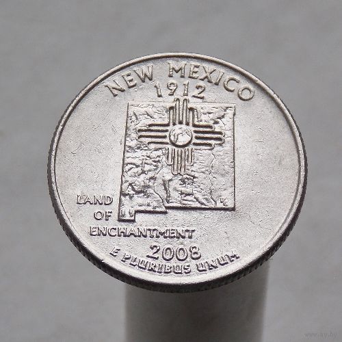 США 25 центов 2008 D Нью-Мексико