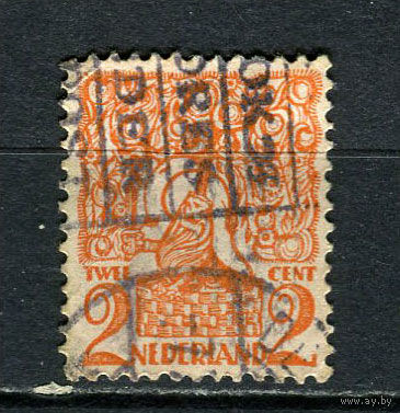Нидерланды - 1923 - Лев и апельсиновое дерево 2С - [Mi.113] - 1 марка. Гашеная.  (Лот 43Fw)-T25P34