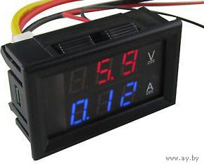 Вольтамперметр , 10А/ 100v, питание 3.5-30v, размер 48x29x22мм.