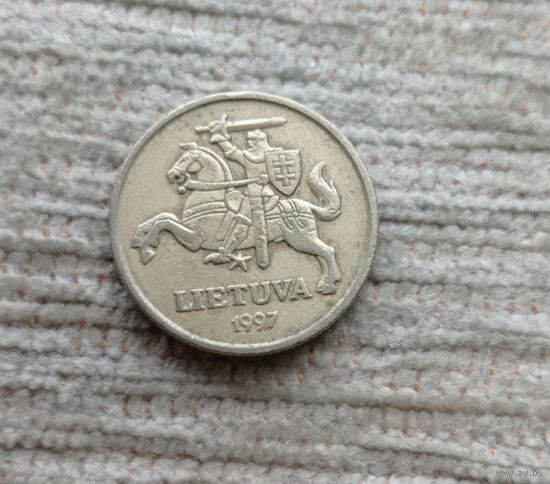 Werty71 Литва 20 центов 1997 Погоня конь лошадь всадник