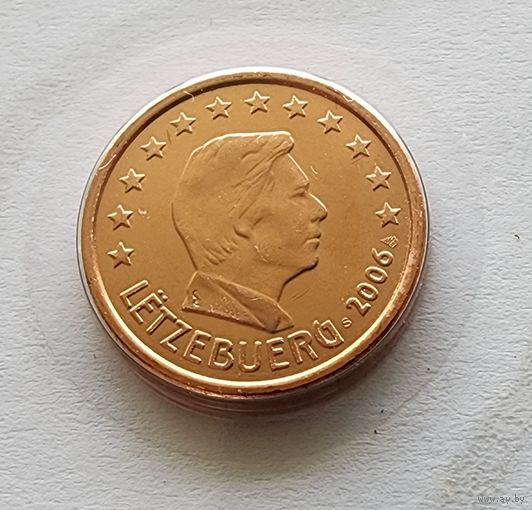 Люксембург  1 евроцент, 2006 из официального набора BU