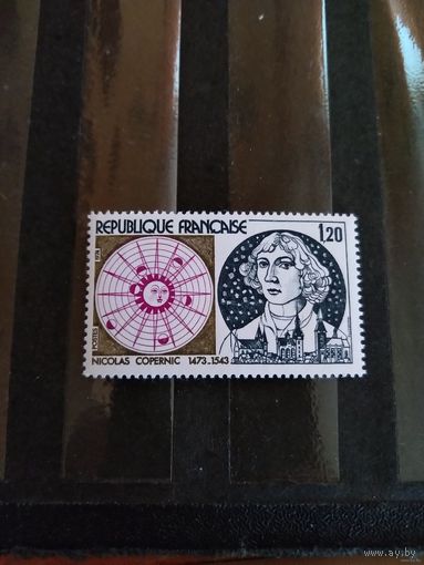 1974 Франция Коперник космос персоналии чистая клей MNH** выпускалась одиночкой (2-13)