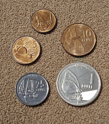 Сейшельские острова (Сейшелы) набор 5 монет 2021-2022 aUNC