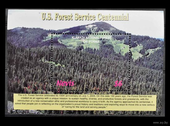 Невис 2006 г. "100 лет Лесной службе США"   MNH