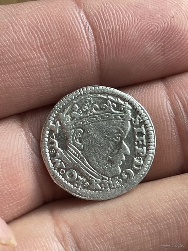3 гроша 1586 Вильно Баторий!