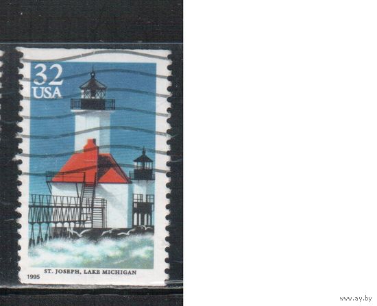 (США-1995 (Мих.2577) , гаш. , Маяки