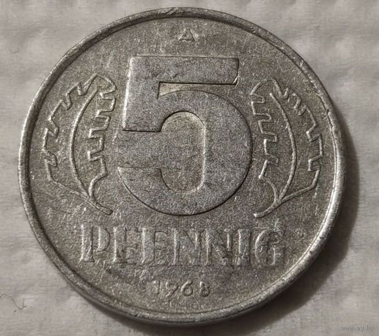 ГДР 5 пфеннигов, 1968