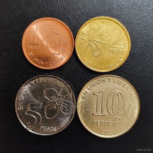 Аргентина набор 4 монеты 2017-2020