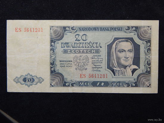 Польша 20 злотых 1948г.