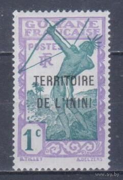 [1655] Французские колонии. Инини 1932. Индеец с луком.1с. НАДПЕЧАТКА. МН