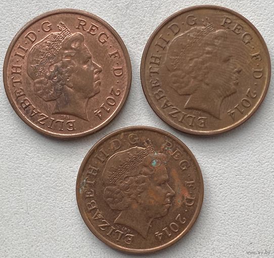 Великобритания 1 пенни 2014 г. Цена за 1 шт.