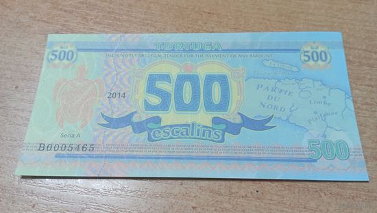 Тортуга Банкнота 500 эскалин 2014 год с 5-и рублей