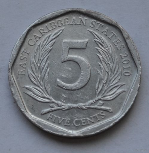 Восточные Карибы, 5 центов 2010 г.