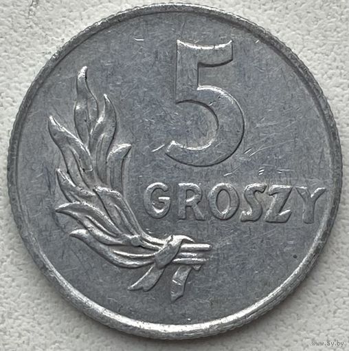 Польша 5 грошей 1949 г. Алюминий