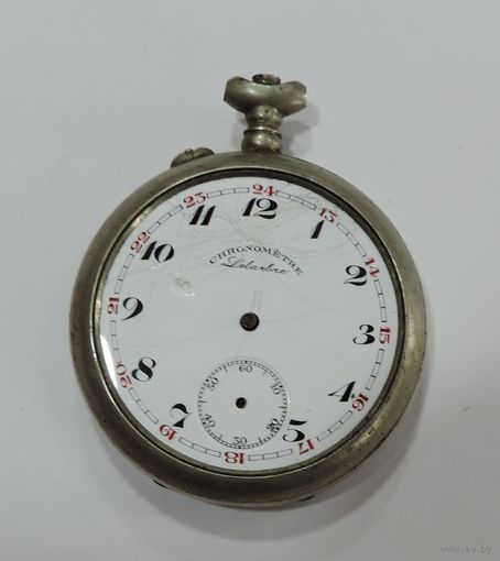Часы карманные мужские "Chronometre Delarbre" 20-30-е годы Швейцария. Диаметр часов 4.8 см. Не исправные.