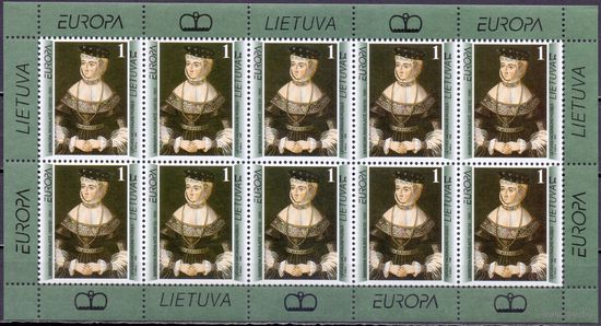 Литва 1996 Европа СЕПТ  КЛБ 608 15e Картина Живопись. Барбара Радзивил,  MNH .**