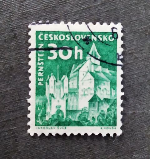 Марка Чехословакия 1960 год Замок