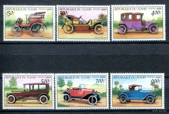 Чад - 2000г. - Автомобили - полная серия, MNH [Mi 2008-2013] - 6 марок