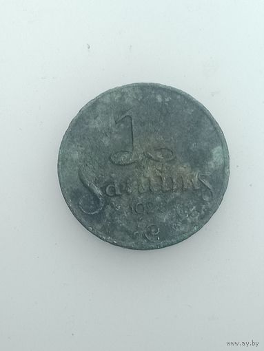 Латвия 1 сантим  1928 года .