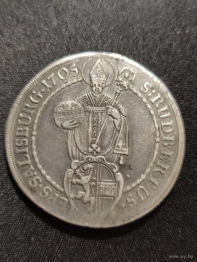 Австрия. Зальцбург. Рейхсталер 1705г. Не частая монета.