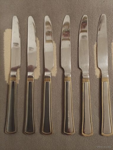 Набор ножей 6 шт. нержавейка с позолотой
