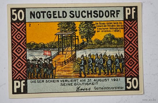 1921 год 50 пфеннигов Германия нотгельд
