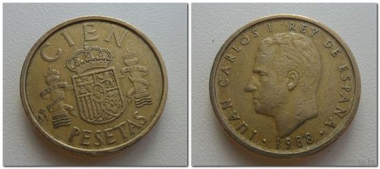 100 песет Испания 1988 год, KM# 826, 100 PESETAS, - из коллекци